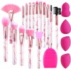 Brochas de Maquillaje Profesional 16 Piezas set de Brochas Maquillaje
