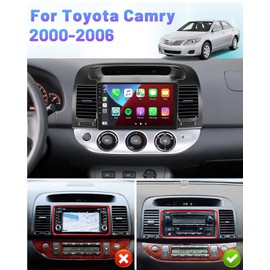 2+64GB for Toyota Camry 2000-2006 Android 13 Car Stereo, 9 Inch Touchscreen Car Radio with Apple Carplay Android Auto HiFi GPS Bluetooth Backup Camera Mirror Link