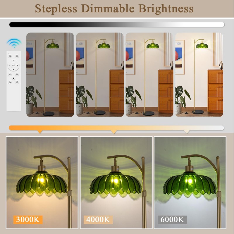 EIDISUNY Arc Floor Lamp for Living Room, Modern Standing Lamp