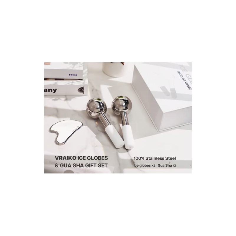ICE Globes for Facials & Gua Sha Set, Gua Sha