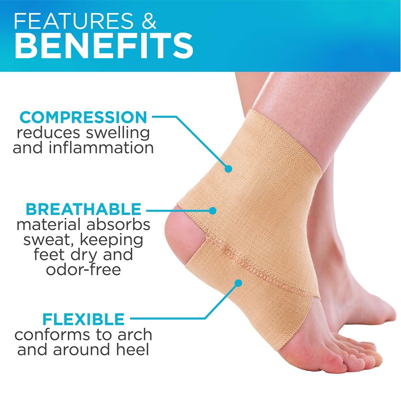 BraceAbility Kids Elastic Ankle Support | Youth Foot Sleeve Wrap