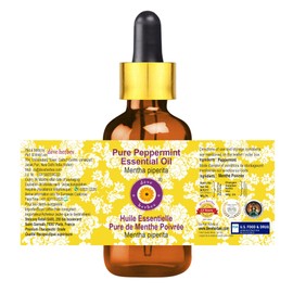 Deve Herbes Pure Peppermint Essential Oil (Mentha piperita) with Glass Dropper Steam Distilled 15ml (0.50 oz)