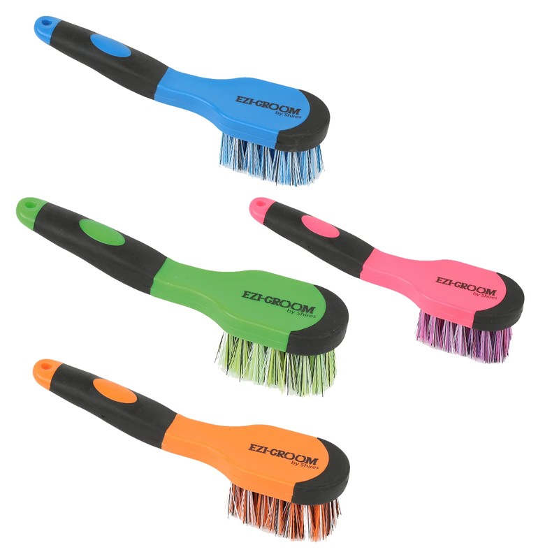 Shires Equestrian - Shires Ezi-groom Bucket Brush - Navy -