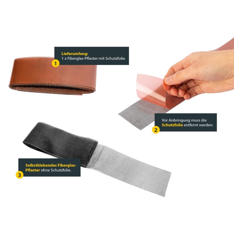 Schellenberg 57000 Fibreglass Plasters: Fly Screen Repair Tape – 5