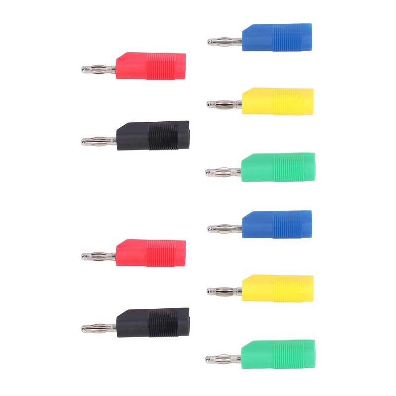 10PCS 4mm Banana Plugs Brass Nickel Plated Connectors Speaker Cable