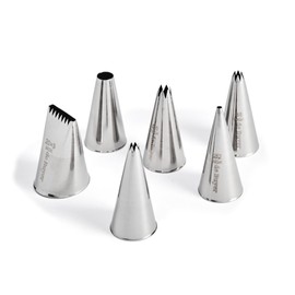 De Buyer 2114.00N Set of 6 Stainless Steel Nozzles for Pastry Bags