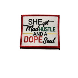 Patch Party Club, RED Border, She Got Mad Hustle and Dope Soul Iron-on Embroidered Patch, Feminist AF, The Future is Female Patch, Applique for Denim