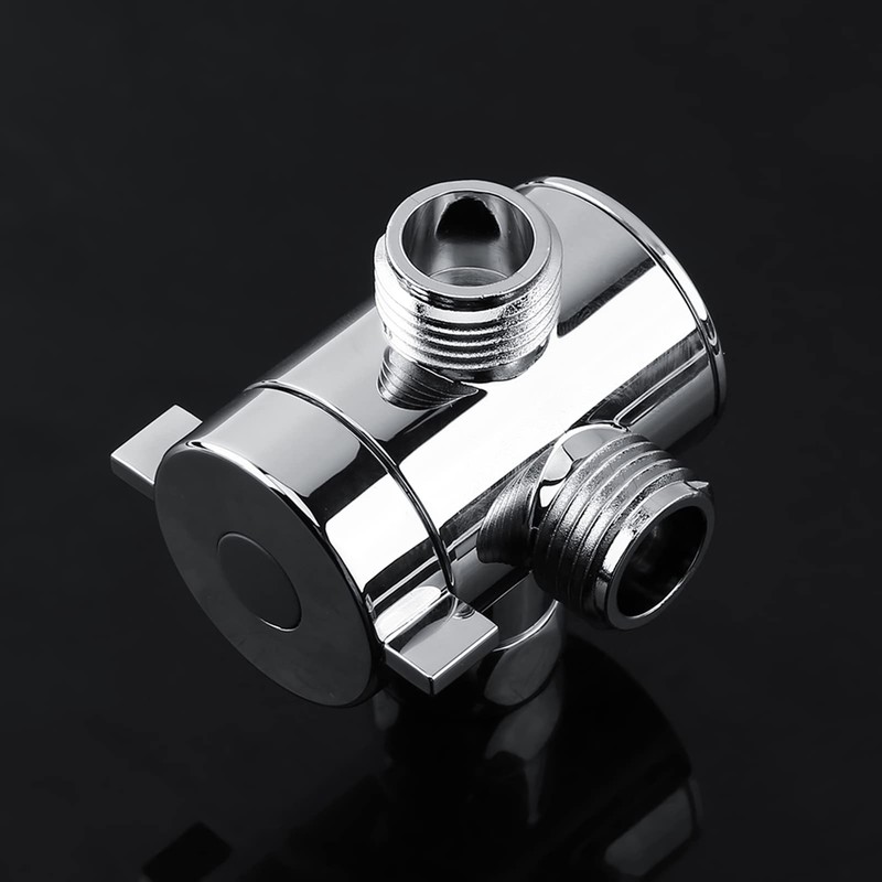 Shower Head T Adapter 3 Way Splitter Valve Diverter for