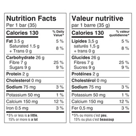 Fibre 1 Chewy Oats & Chocolate Bars, 24 Bars, 840g/1.8 lbs. Box (Imported from Canada)