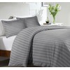 MOONLIGHT20015 Single Duvet Cover Set Reversible Stripes Satin Bedding Set