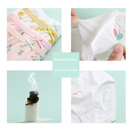 CesAnnees Girls Toddler Soft Cotton Panties Underwear Briefs 4-Pack