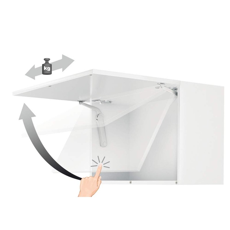 Gedotec Flap Holder High Folding Fitting Black Flap Fitting Maxi