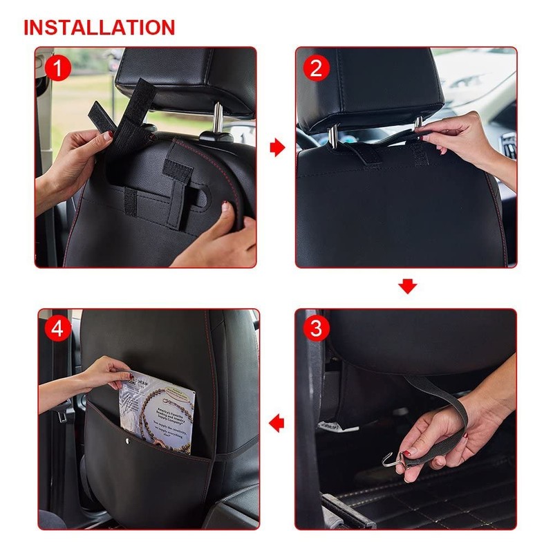 HCMAX 2 Pack Kick Mat Car Seat Back Protector Waterproof