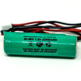 AA2200mAh 1.2V 2.2Ah Battery Ni-MH General Purpose with Leads Solar Light Exit Sign
