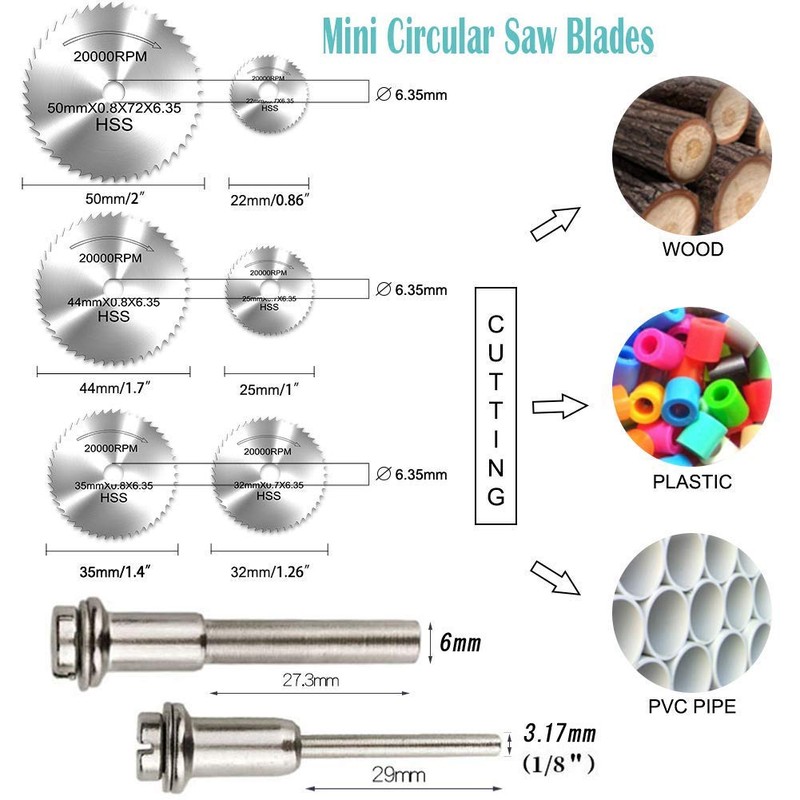 Mini Rotary Tool Accessories Kit 121pcs HSS Drill Bit Diamond