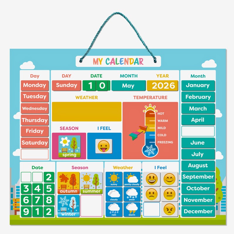 My First Daily Magnetic Calendar for Kids