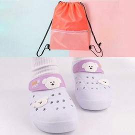 JQ [제이큐]선업 퍼피 학생실내화 퍼플 실내화 신발주머니 세트 택1 [240] [JQ] Sun Up Puppy Student Indoor Shoes Purple Indoor Shoes Bag Set Choose 1 [240]