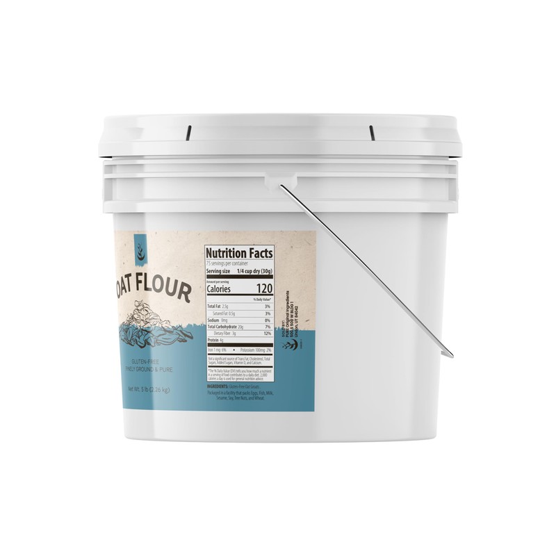 Oat Flour (1 Gallon) Gluten-Free Baking, Non-GMO, Finely Ground &