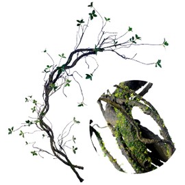 Artificial Tree Rattan Branches with Green Leaves Vines Long Trunk Liana for Home Wedding Garden Wall Background Hanging DIY Wreath Decor (Tree Vine - Pack of 2)