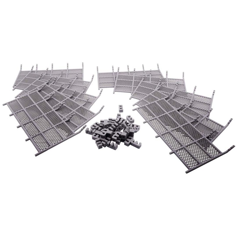 Monster Scenery: Chain Link Fences (Unpainted Tabletop Scenery Set)