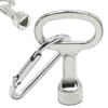 EASYKEENECOM Meter Box Key, Gas Box Key, Metal Triangular Key,Silver