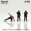 figreal 1/72 U.S.NAVY(1)BN3 3体 彩色済みフィギュア 甲板作業員 アメリカ海軍 フライトデッキクルー レインボーギャング 茶