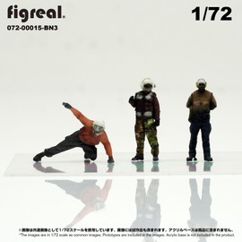 figreal 1/72 U.S.NAVY(1)BN3 3体 彩色済みフィギュア 甲板作業員 アメリカ海軍 フライトデッキクルー レインボーギャング 茶