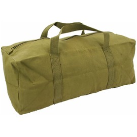 Highlander Mens Equipment Heavy Duty Canvas Tool Travel Canvas Pack Surplus Bag Green Army Military Combat New
