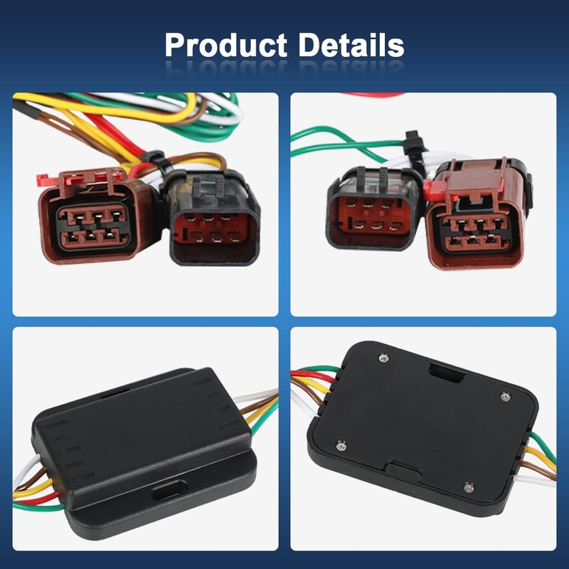 JDMEXEV 4-Pin Trailer Wiring Harness for Trailer Light Connect Compatible
