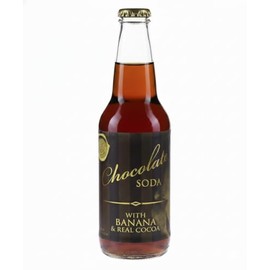 Rocket Fizz Chocolate Banana Soda Flavor | Cane Sugar | Craft Soda Pop Drinks | 12 oz in Glass Bottle (Single Bottle)