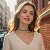 Firstmeet Gorgeous Handmade Glass Beads Choker Necklace Vintage Bohemian Court-style