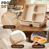 Havawish 80 Pack 37 oz 3 Compartment Deepen Disposable Plate,