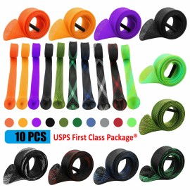 ZECICO 10Pcs/Set Rod Sock Fishing Sleeve Cover Braided Mesh Protector Pole Gloves NEW