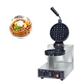 Commercial Waffle Maker, Professional Belgian Waffle Maker Round Waffle Maker Non-Stick Rotatable Waffle Baker Machine for Home or Commercial Use,110V 1300W.