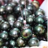 Tahitian Black Pearl Necklace,Quality Handpicked AAA Tahitian Black Pearls,925 Sterling