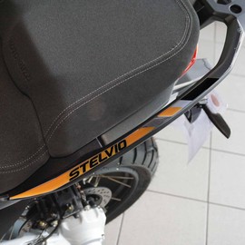 labelbike - Motorcycle Decoration and Protective Sticker for Passenger Grips Compatible with Moto Guzzi Stelvio 2024