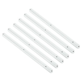 sourcing map Drawer Slides, 6Pcs 300mm - Plastic Drawer Rails, Side Mounted Grooved Guide Rails for Cabinet Drawers Bedside Tables Wardrobe Dressers (White)