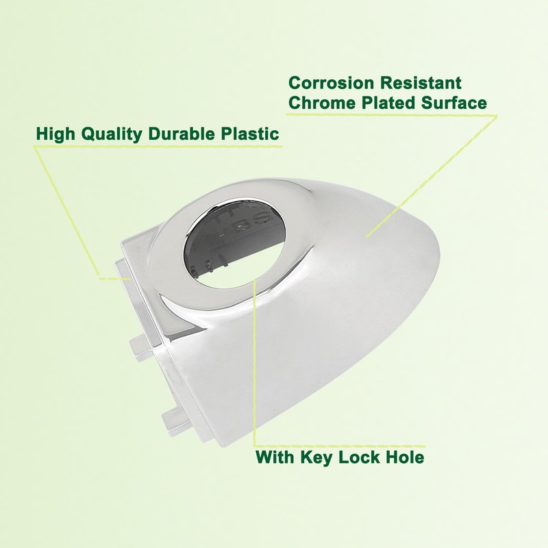 omoZone Exterior Door Handle Cover Cap with Keyhole Front Left