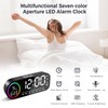 Vinabo Digital Alarm Clock with 7 Color Night Light, 4