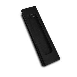 CCJH Upgrade Flush Pull Flush Mount Door Finger Pull, Heavy Duty Modern Simple Invisible Handle for Sliding Barn Door Hardware, Easy Installation, Black (1 Pack)