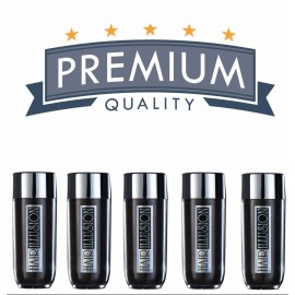 Hair illusion 5x Hair Thickening Fibers by HAIR ILLUSION Bald Thinning Scalp Concealer Fiber - Jet Black