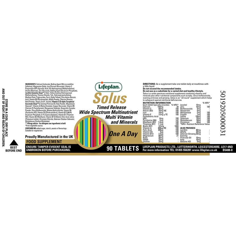 Lifeplan Solus 90 Tablets