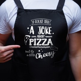 Pink Positive Dad Jokes Apron, Funny Gift for Him | Perfect Funny Gift for Father's Day, Gift for Him