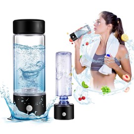 Hydrogen Water Bottle SPE PEM Technology Hydrogen Inhalable Hydrogen Water Bottle Generator 3-Minute Quick Electrolysis 2800ppb Hydrogen Water for Home, Office, Daily Drinking