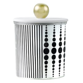 PartyLite White Clove Monochrome Jar Candle – Modern Black & White Design, Mandarin, Matcha, Shiso Leaf, White Clove, Amber & Hazelnut Wood Scent, 40-60 Hours Burn Time