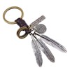 One Limitation AN161 Keyring, Key Ring, Charm, Retro, Leather, Wolf,