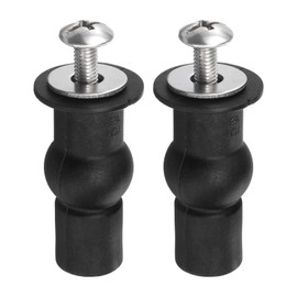 sourcing map 1 Set M6 Toilet Seat Hinges Screws, Hinge Bolt Screws Toilet Seat Fixings for Top Mounting Toilet Seat Hinges Toilet Seat Replacement Parts Kit (Washer Dia: 16mm/0.63")