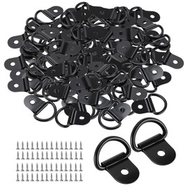 JIAYUET 100 Pack D Ring Tie Down Anchors,36 x 25 mm Universal Fit for Cargo Trailers and Trucks