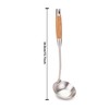 FJNATINH Soup Ladle, 13.7inches Ladle for wok, 304 Stainless Steel