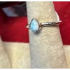 Natural Creations Sterling silver stackable ring size 5 Larimar